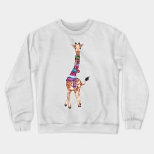 Cold Outside - Cute Giraffe Illustration Crewneck Sweatshirt